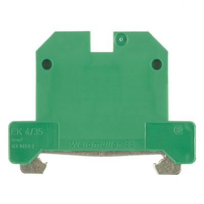 WEIDMULLER EK 4/35 Zacisk PE, złącze śrubowe, 4 mm², 800 V, liczba przyłączeń: 1, liczba poziomów: 1, żółty, zielony 0661160000 /100szt./ (0661160000)
